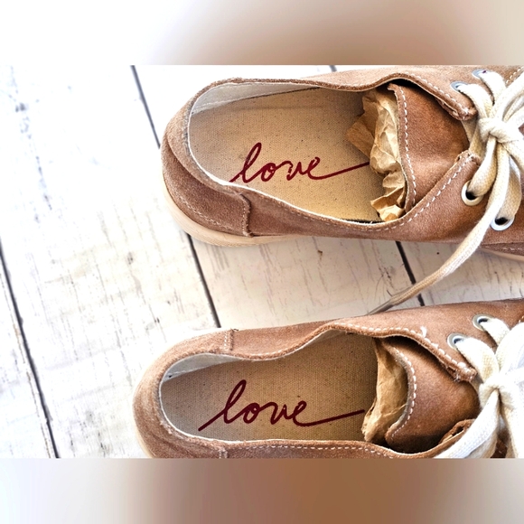 Love ED Belmont Western Boho Tan Suede Lace Up Loafer Sneakers Size 5.5M - Picture 9 of 13
